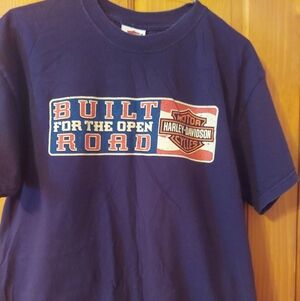 Mens Size Large Hsrley T-shirt, Atlantic County Harley